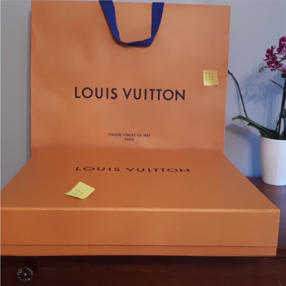 Louis Vuitton Orange Gift Box and Bag